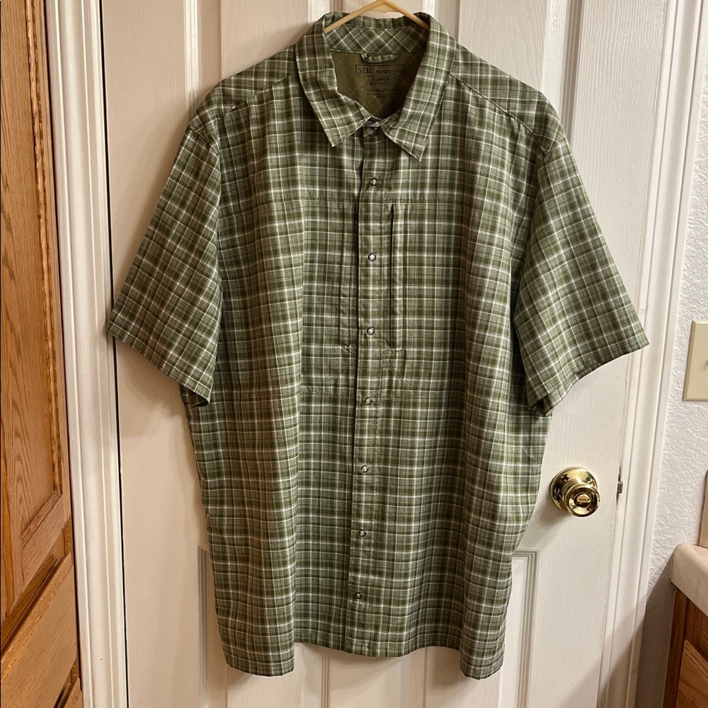 5.11 Tactical Green Plaid Button-Down Shirt
